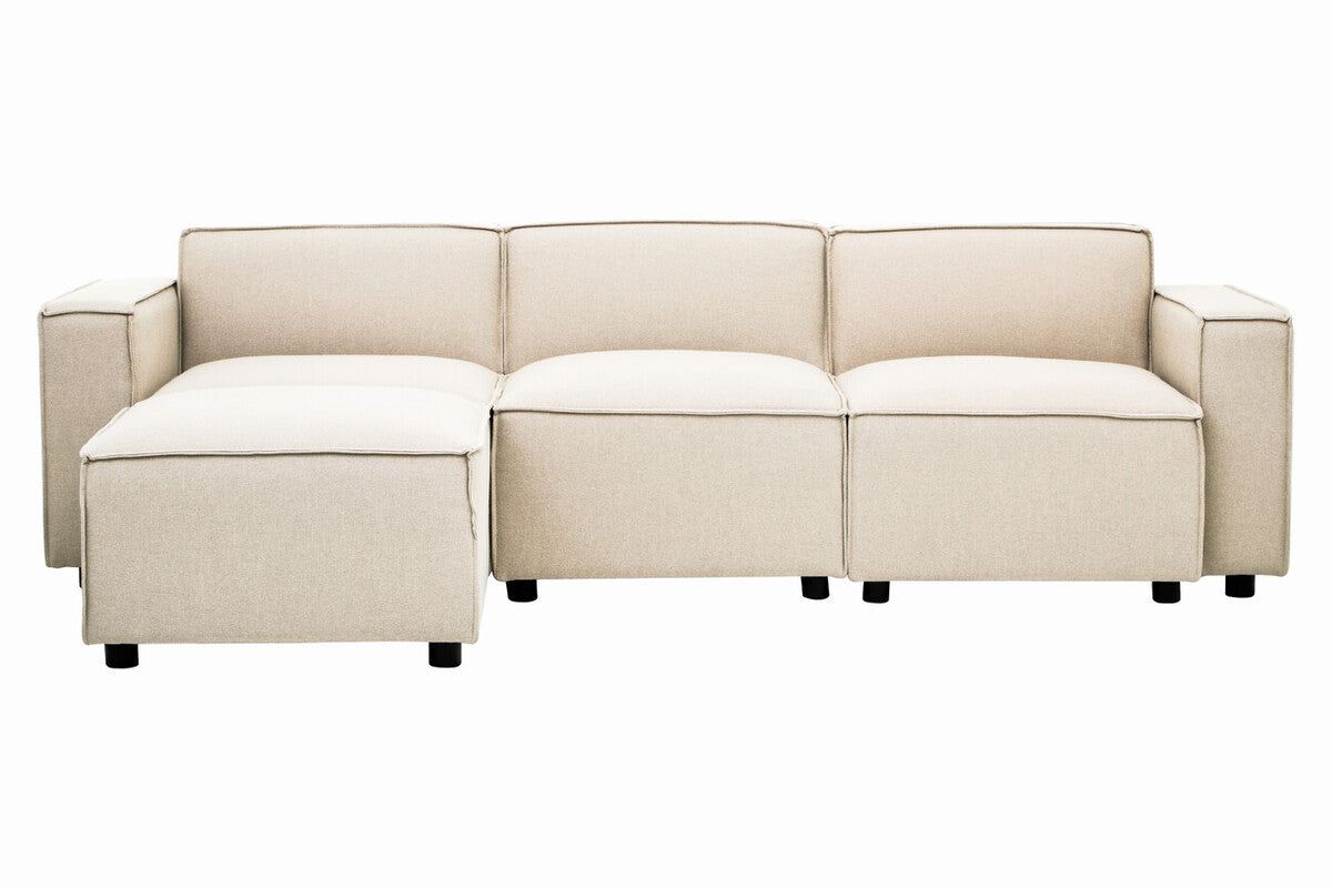 Cream Fabric Left Arm Modular Sofas, Toulouse