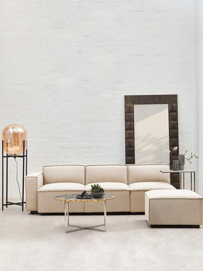 Cream Fabric Left Arm Modular Sofas, Toulouse