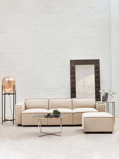 Cream Fabric Left Arm Modular Sofas, Toulouse