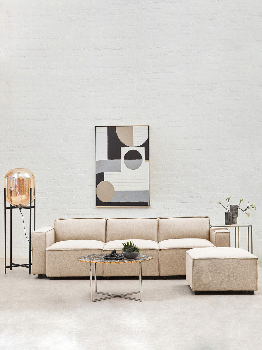 Cream Fabric Left Arm Modular Sofas, Toulouse