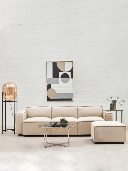 Cream Fabric Left Arm Modular Sofas, Toulouse
