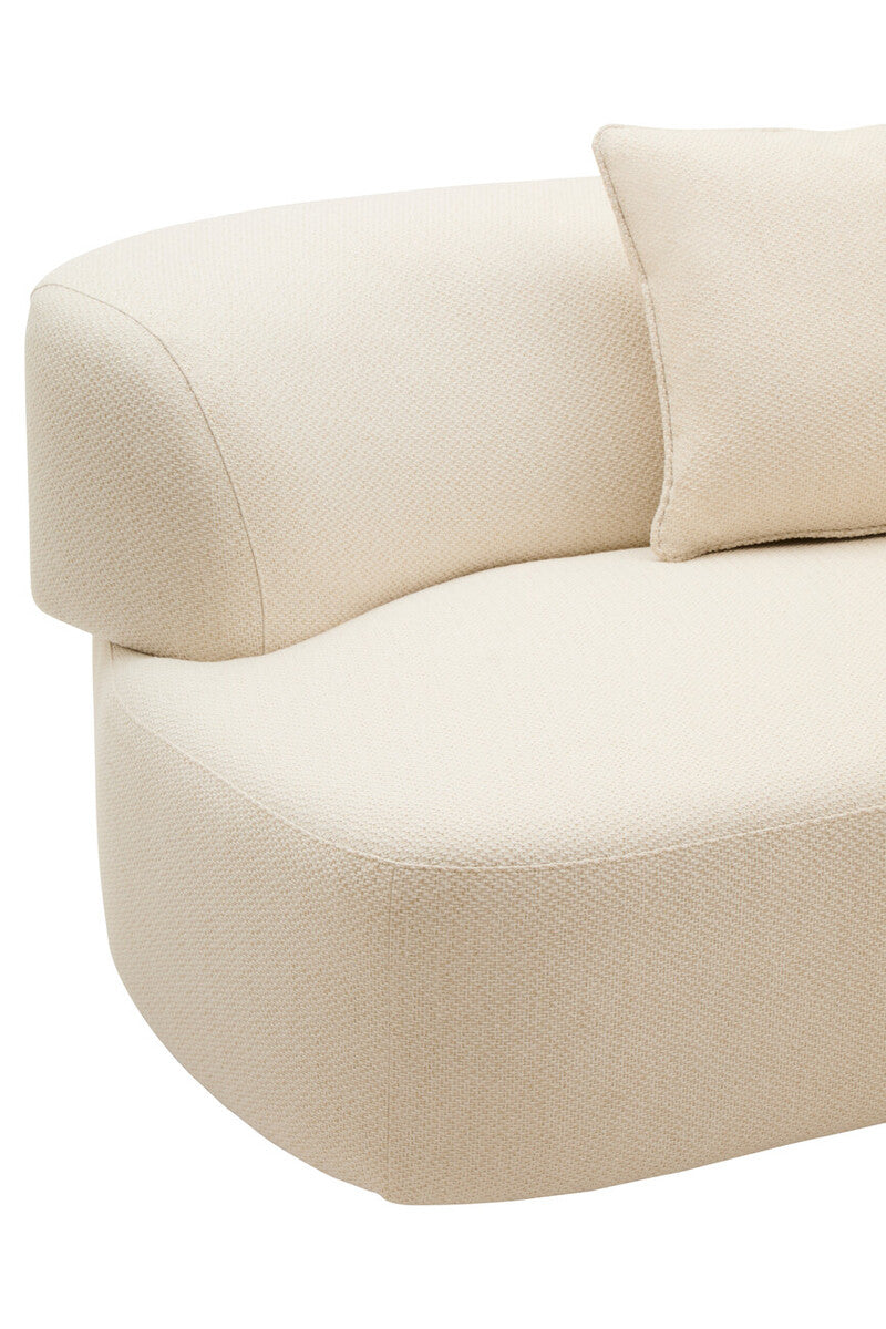 3 Seater Cream Linen Sofa, Ozzano
