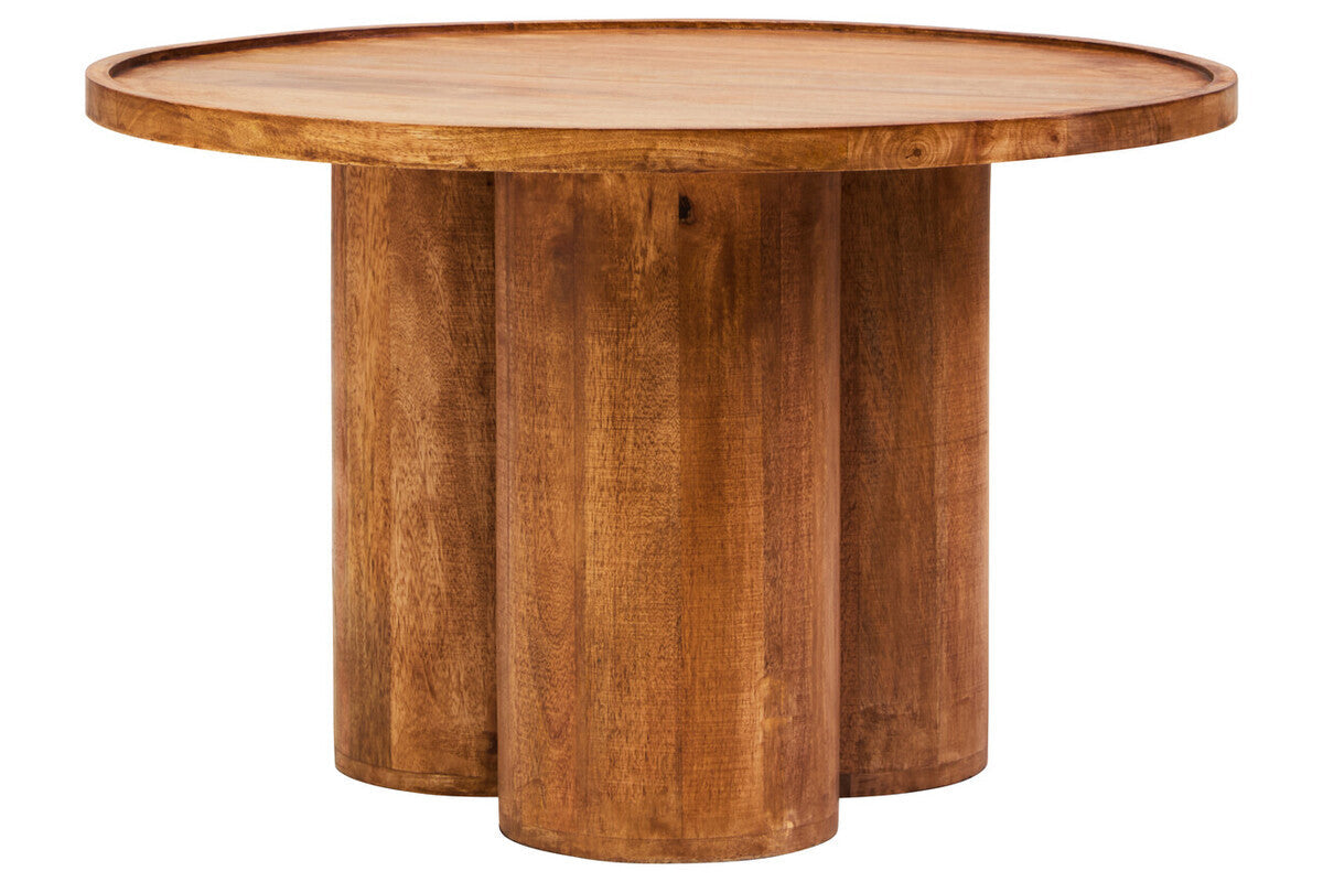 Walsa Natural Mango Wood Column Detail Coffee Table