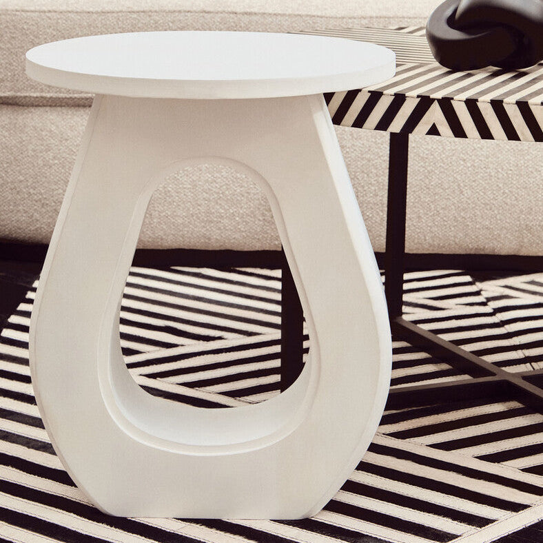 Walsa Whitewash Mango Wood Accent Table