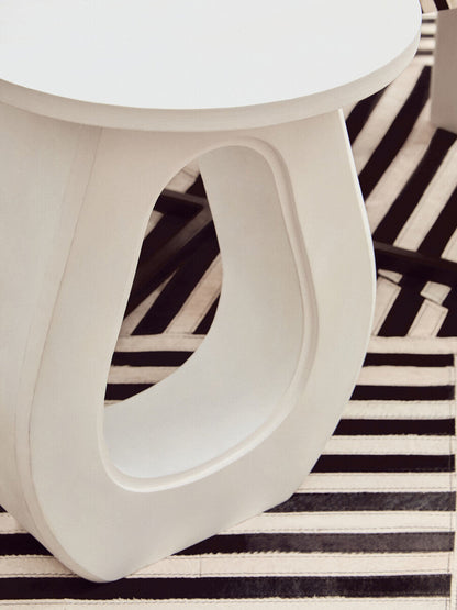 Walsa Whitewash Mango Wood Accent Table