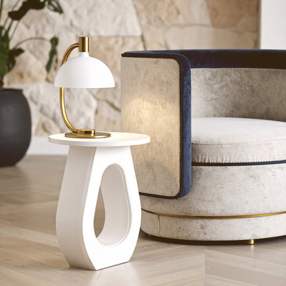 Walsa Whitewash Mango Wood Accent Table