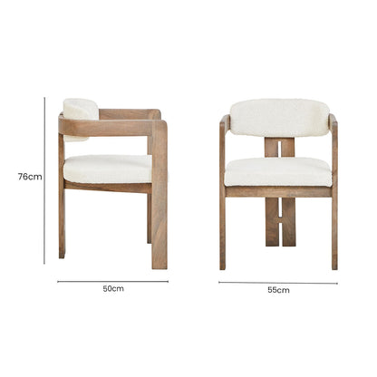 Torello Grey Mango Wood Chair