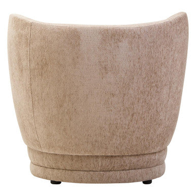Delray Deep Stone Chenille Curved Chair