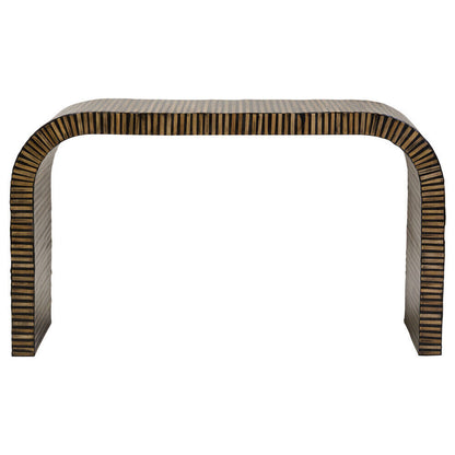 Bambusa Bamboo Inlay Curved Console Table