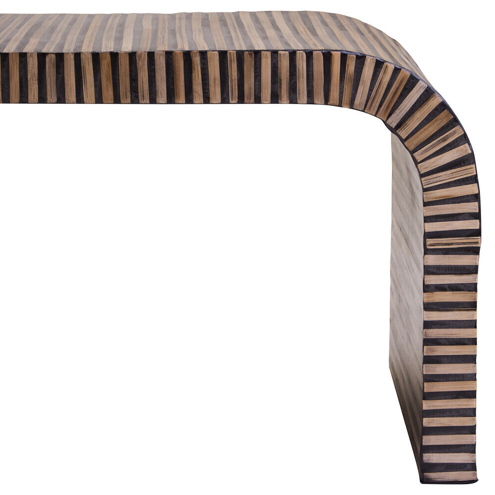 Bambusa Bamboo Inlay Curved Coffee Table