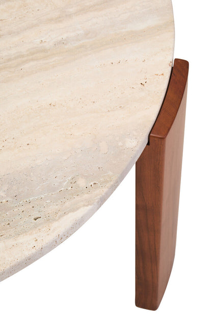 Palermo Round Travertine Top Large Coffee Table