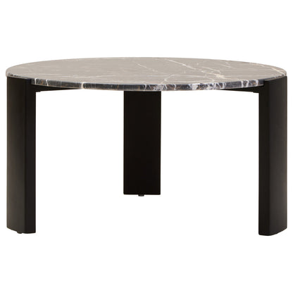 Palermo Round Black Marble Top Large Coffee Table