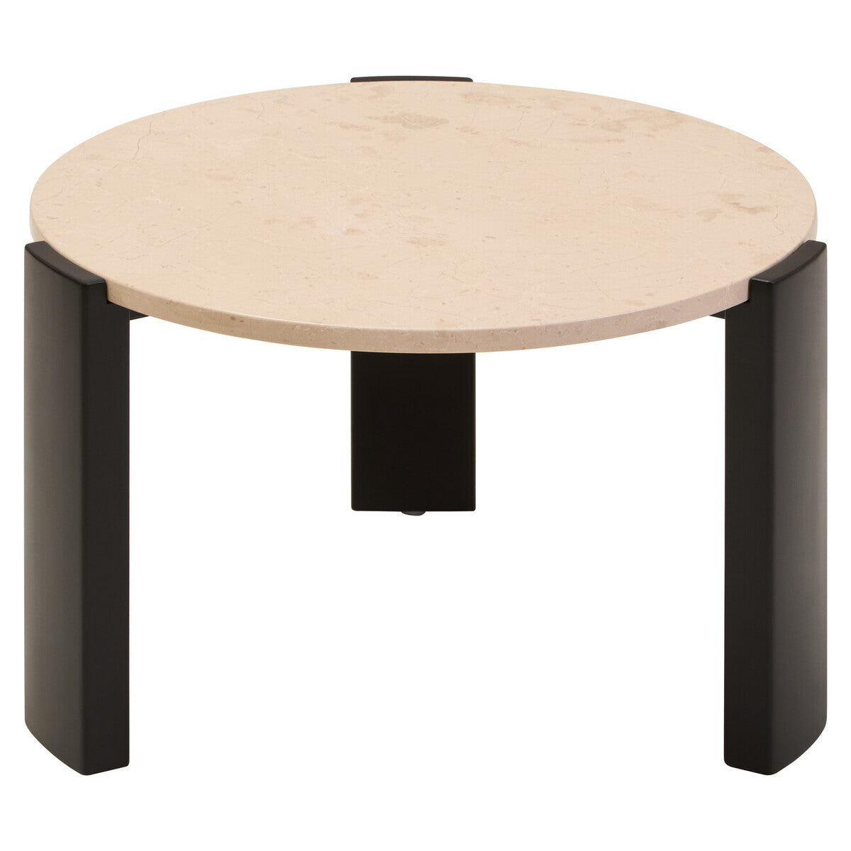 Palermo Round Cream Marble Top Small Coffee Table