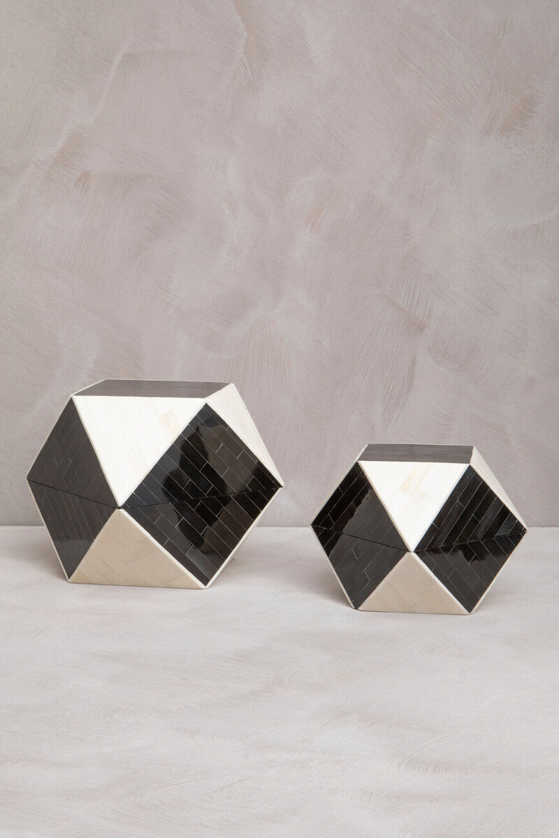 Donato Black and White Large Trinket Box