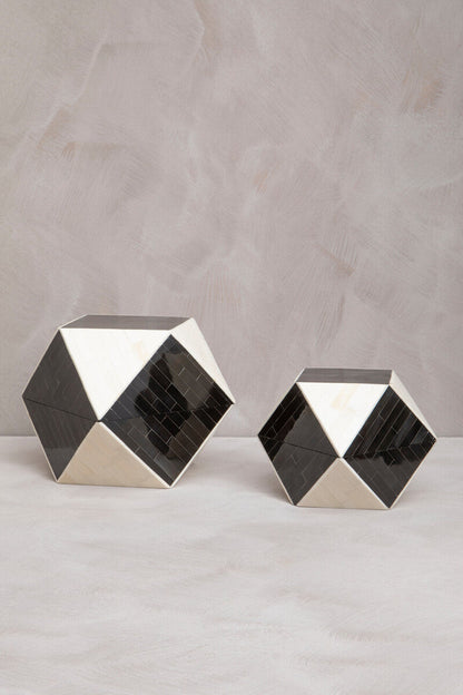 Donato Black and White Large Trinket Box