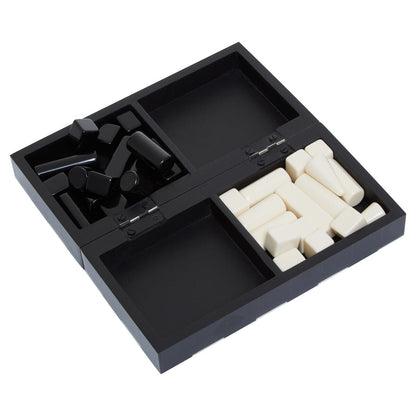 Churchill Games Small Black and White Foldable Chess Set