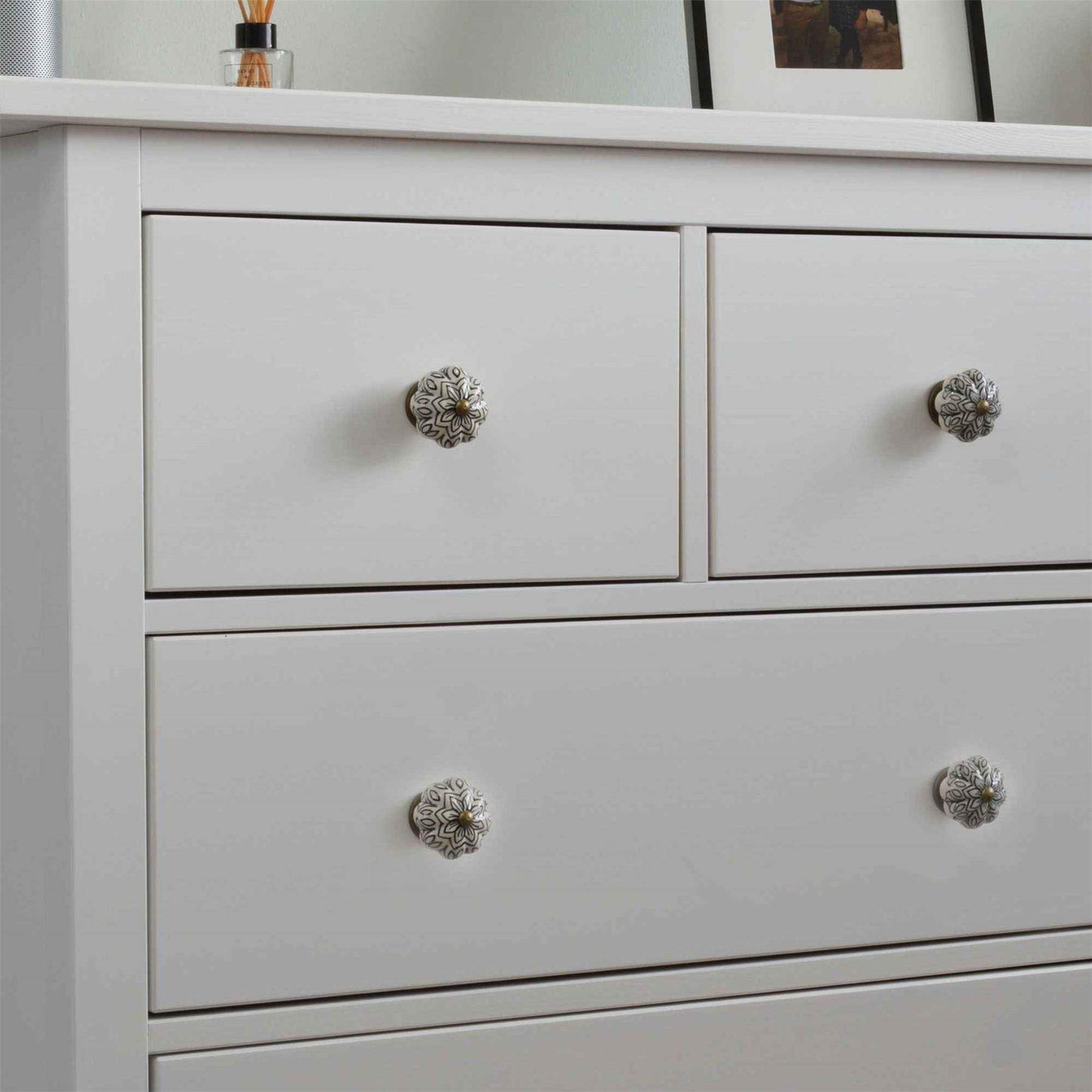 Vintage Floral Ceramic Cabinet Knob