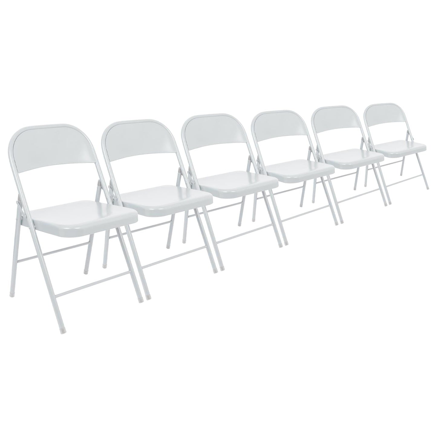 Matt White Metal Folding Chair - Pack of Six
