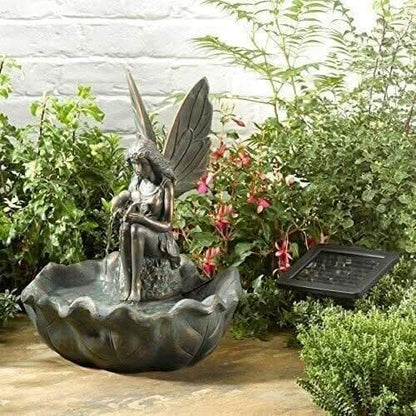 Fairy Leaf Water Fountain - Solar Powered Water Feature