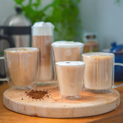 386ml Double-Walled Glass Coffee Cups Set - Pack of 2