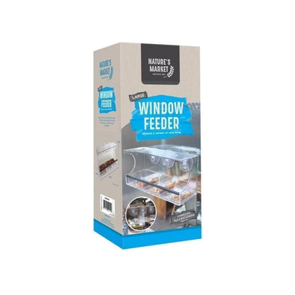 Large Window Bird Feeder with Suction Cups and 3 Feeding Sections