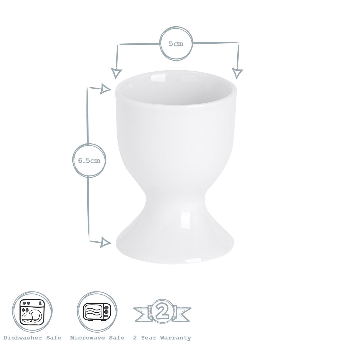 Coloured Stoneware Egg Cups - Pack of Two