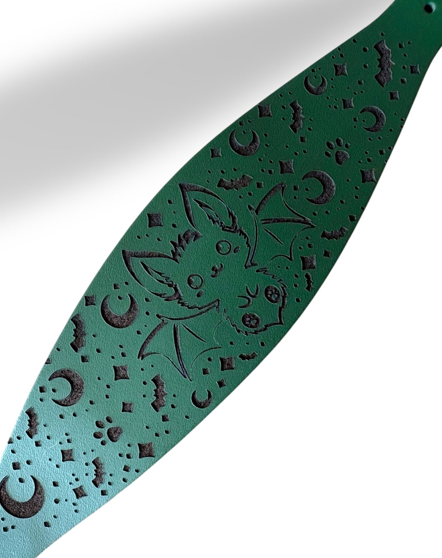 Leather Collar - HALLOWEEN - The Moonlit Bat