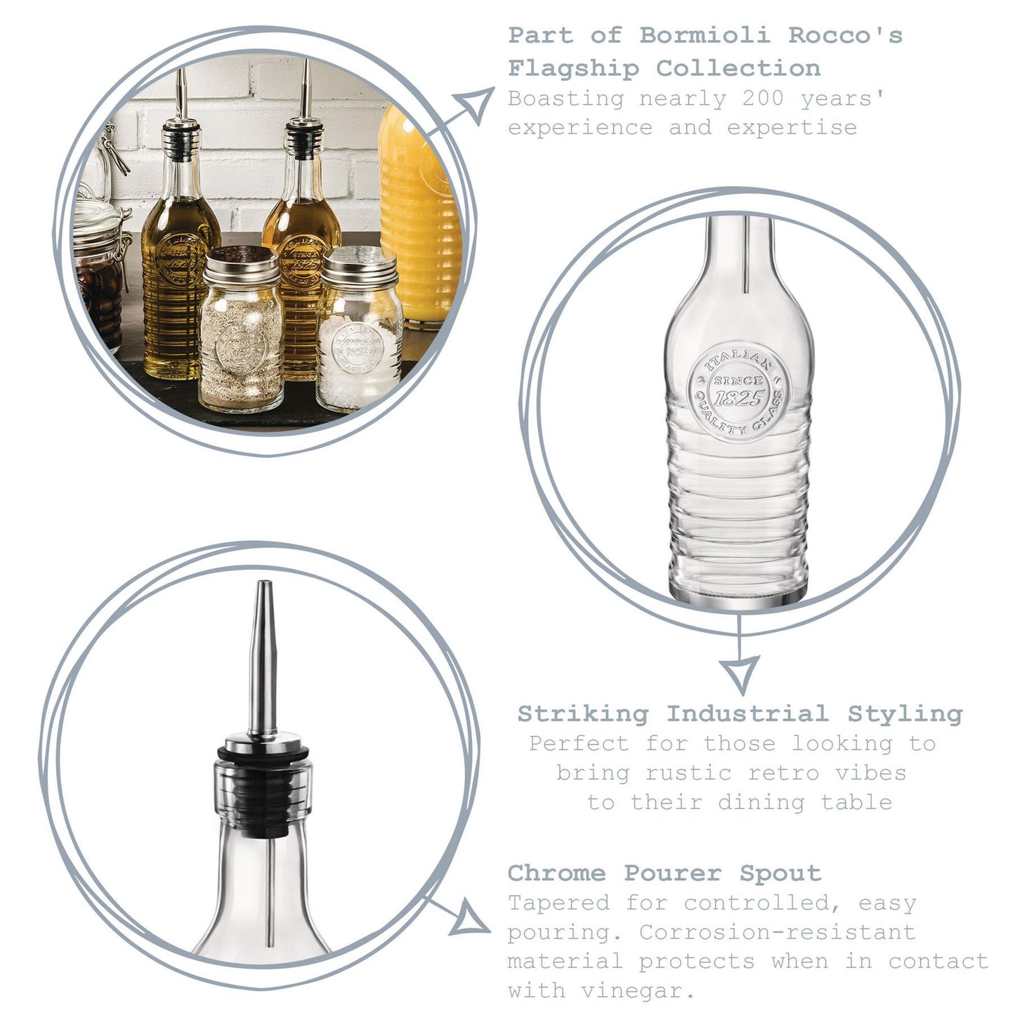 268ml Officina 1825 Olive Oil Bottle with Pourer