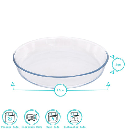 Round Glass Oven Dish - 26cm x 26cm