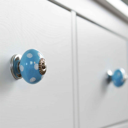 Round Spot Ceramic Cabinet Knob