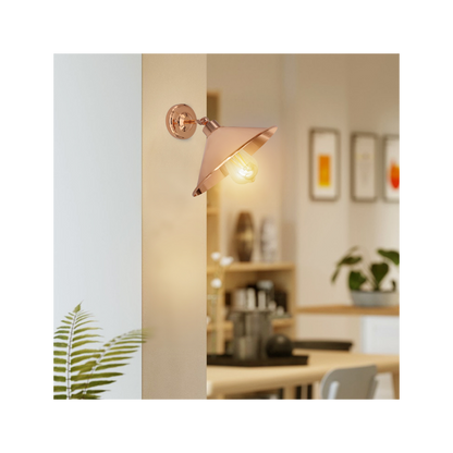 Rose Gold Retro Wall light Sturdy Metal Lamp Finish E27 lamp