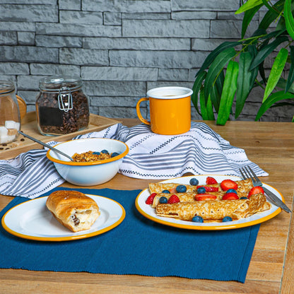 375ml Coloured Enamel Mugs - Pack of Six