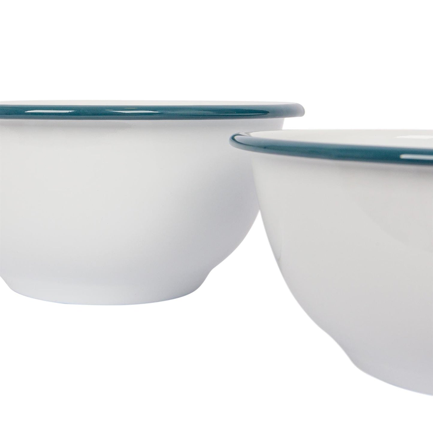 White Enamel Mixing Bowl Set