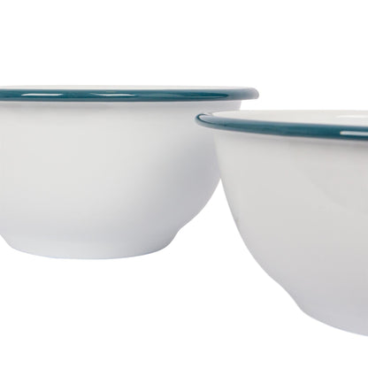 White Enamel Mixing Bowl Set