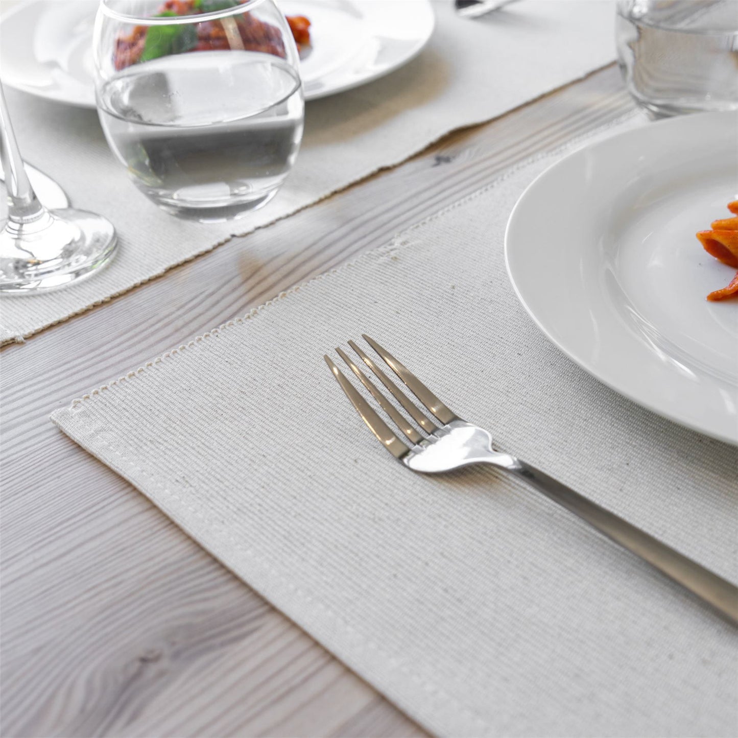 45cm x 34.5cm Ribbed Cotton Placemats - Pack of Six