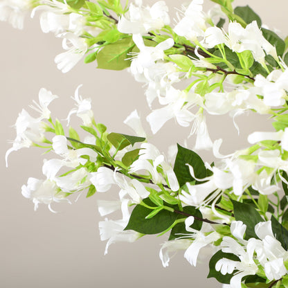 Artificial Plants Honeysuckle Flower in Pot Fake Plants with Curved Boots for Indoor Outdoor