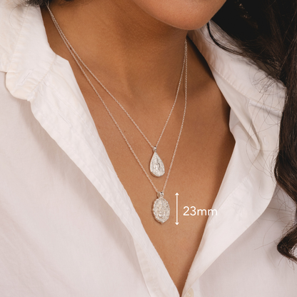 Goddess Saraswati Necklace (Silver)