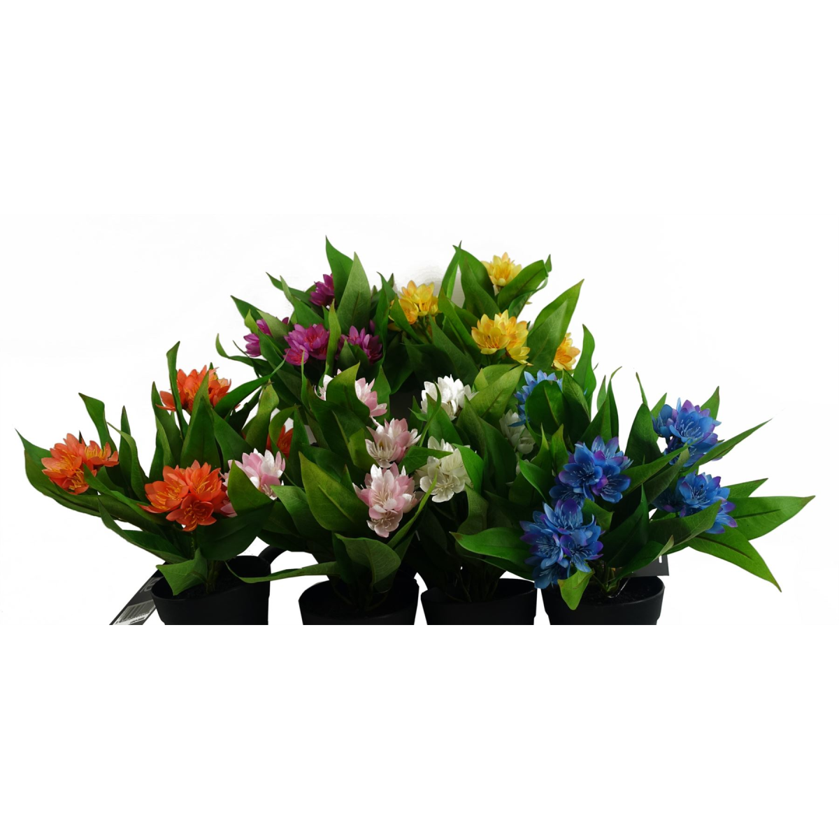 6x 18cm Artificial Freesia Plants in Assorted Colours Flowering