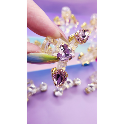 Crystal Luxe Rainbow Hair Clamps Pack of 12