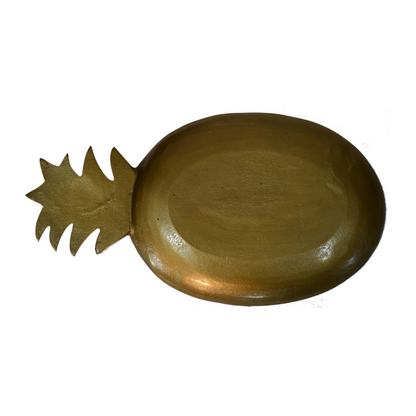 Artisan Furniture Antique Pineapple Dish, Brass Finish