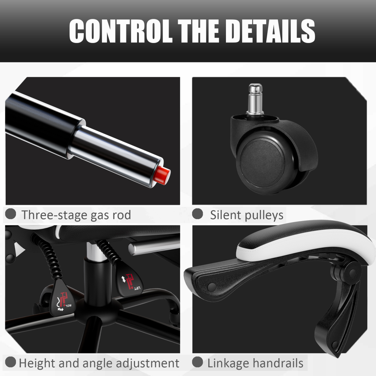 Video Game Chair for Adults, Computer Chair Gaming Chairs for Kids, Adjustable Lumbar Pillow Headrest Office Desk Chair Gamer Chair with Footrest