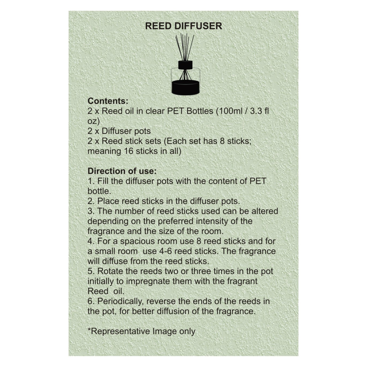 Artisan Furniture Adira Glass Bottle Diffuser Set (Mandarin & Apple Cinnamon)