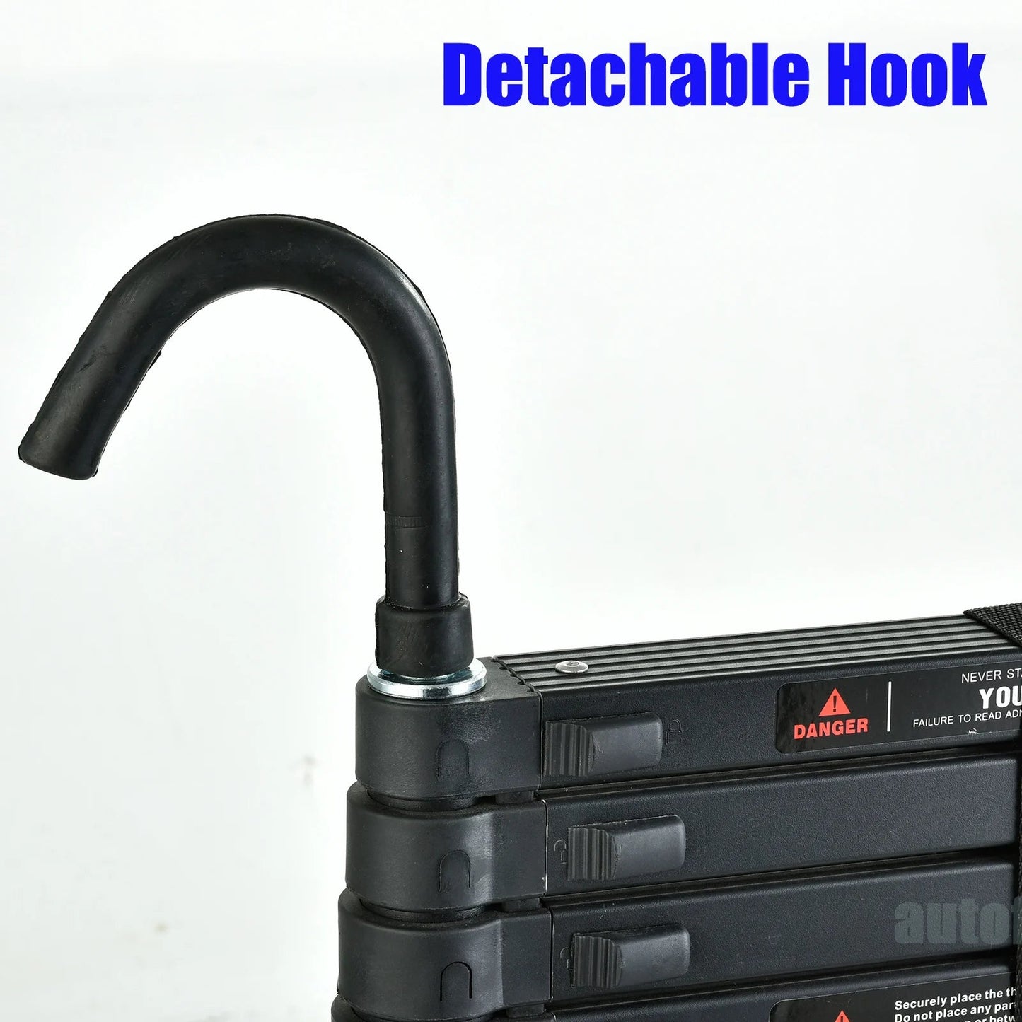 Telescopic Ladder 2.6m-6.2m, Portable Extendable Multi-Purpose Folding Aluminium Ladder Heavy Duty Extension Step