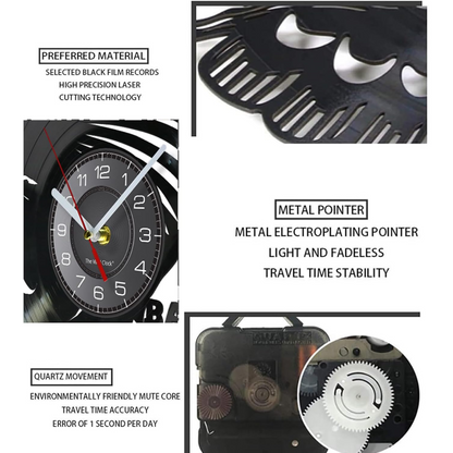 Vinyl Wall Clock Silent Battery Operated Fantasy Animation Theme Kid's Clock Home Kitchen Bedroom Decor Birthday Christmas Valentine Day Creative Gift for Women Friends and Family.