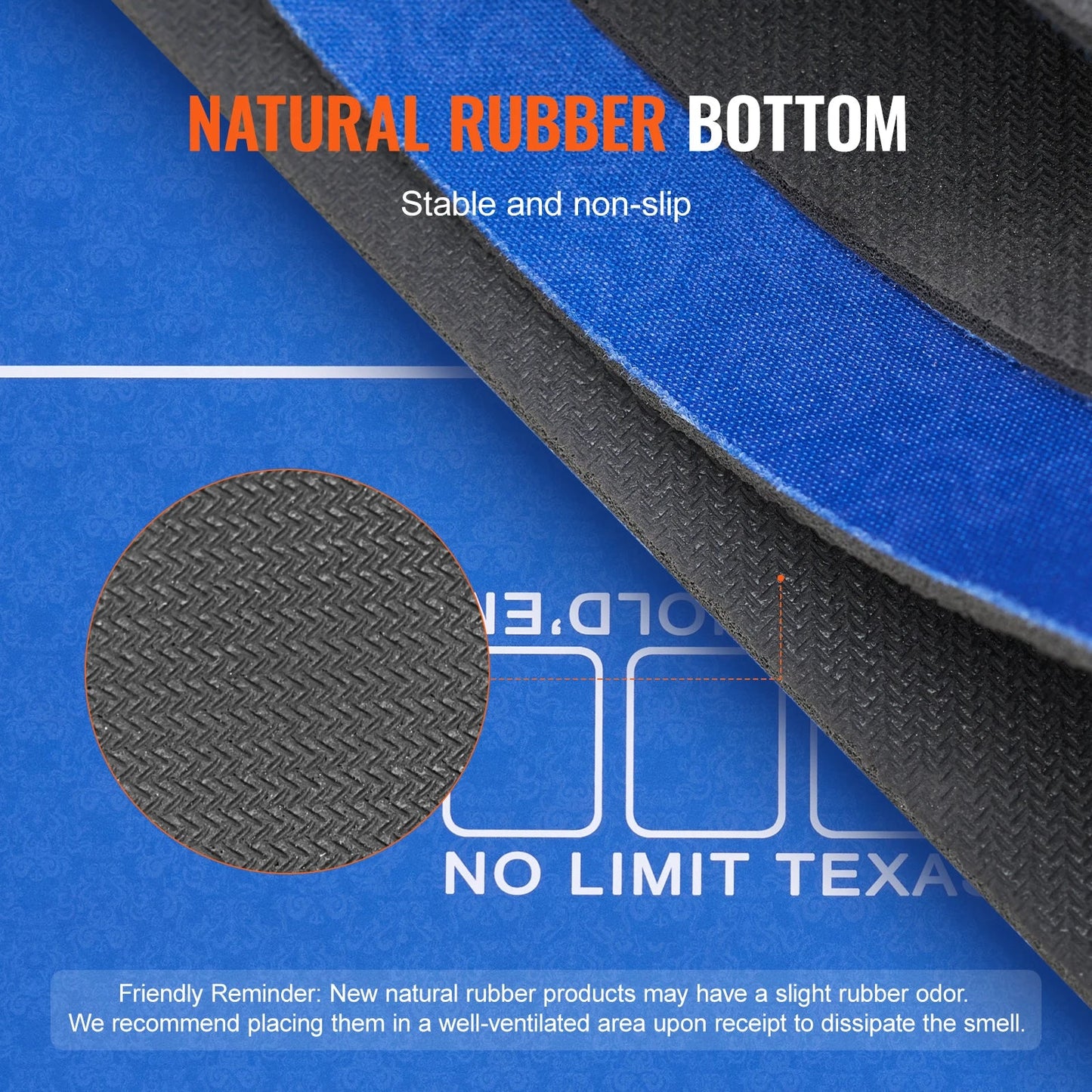 VEVOR Poker Table Top 70 x 35 Inch Poker Mat for Table Foldable Poker Table Top with Carrying Bag, Folding Poker Table Topper