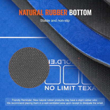 VEVOR Poker Table Top 70 x 35 Inch Poker Mat for Table Foldable Poker Table Top with Carrying Bag, Folding Poker Table Topper