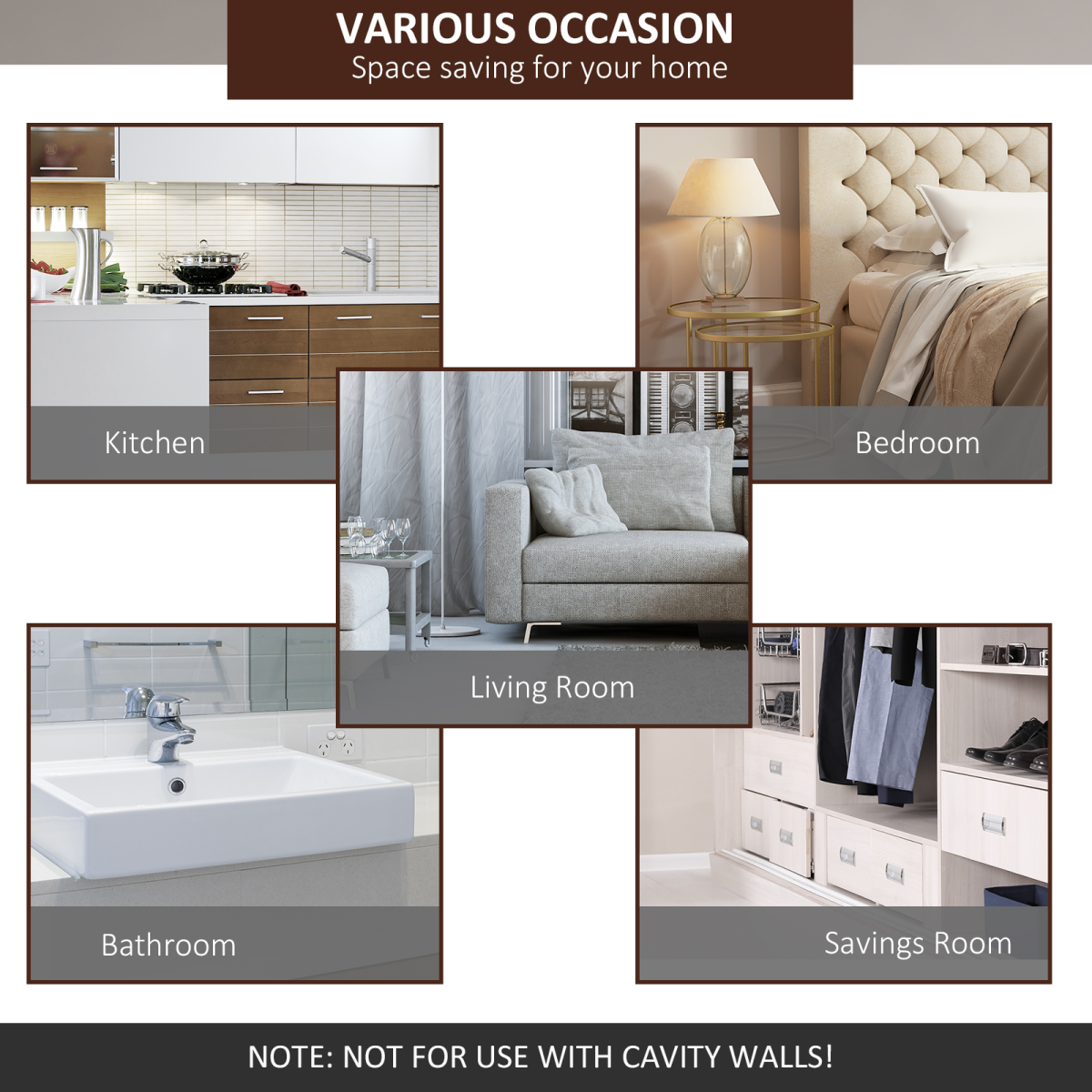 HOMCOM Sliding Barn Door Closet Hardware Track Kit for Slingle Door 6.5FT/2000mm