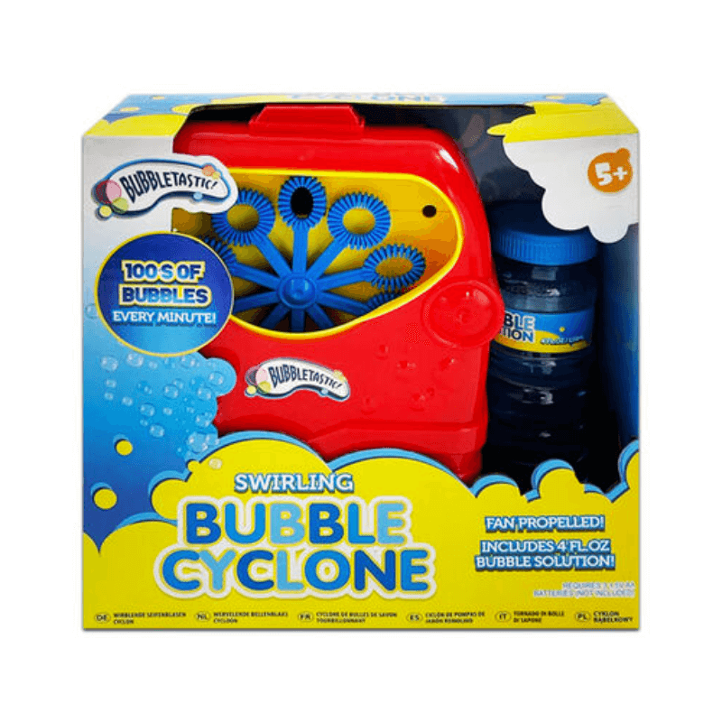 Wholesale Bubbletastic! Swirling Bubble Cyclone Bubble Machine + Extra Bubble Solution - (Case of 12)