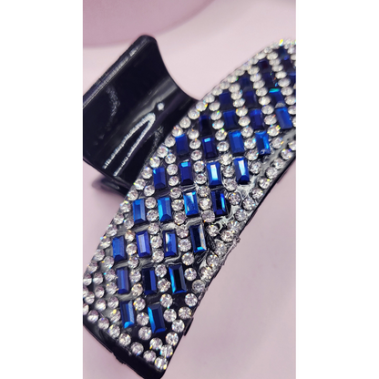 Mirrored Oblong Mini Hair Clamps Pack of 12