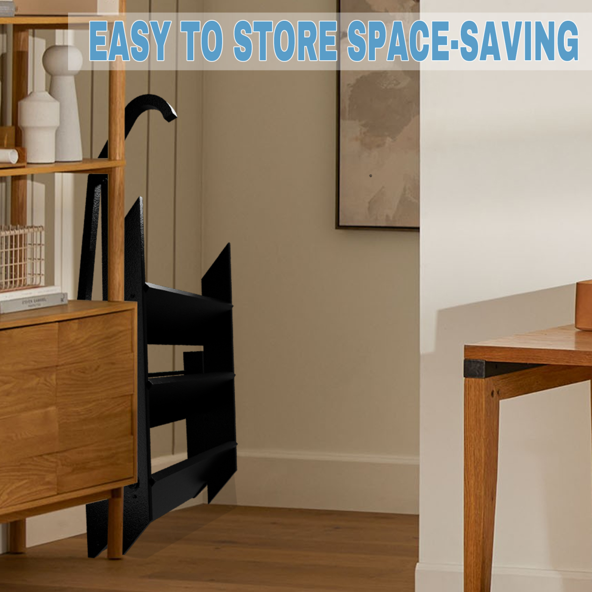 Step Ladder 3 Step Folding, Step Stool Foldable, RV Steps with Non Slip Feets, Max Load Capacity 660lbs Hot Tub Steps for Home, Travel Trailer, Camper, Mobile Home, Spa, and Porch